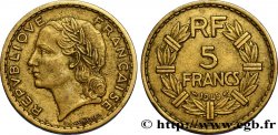 5 francs Lavrillier, bronze-aluminium 1945 Castelsarrasin F.337/6
