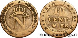 Faux de 10 cent. à l&nbsp;N couronnée 1808 Strasbourg F.130/4 var. BC30 