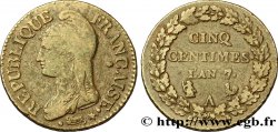 Cinq centimes Dupré, grand module 1799 Paris F.115/46