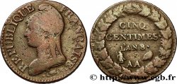 Cinq centimes Dupré, grand module 1800 Metz F.115/102