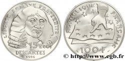 Belle Épreuve 15 écus / 100 francs Descartes 1991 Paris F.459/2 var.