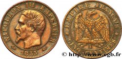 Cinq centimes Napoléon III, tête nue 1855 Paris F.116/17
