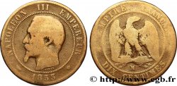 Dix centimes Napoléon III, tête nue 1853 Marseille F.133/8