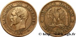 Deux centimes Napoléon III, tête nue 1853 Rouen F.107/2