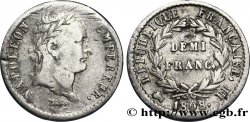 Demi-franc Napoléon Ier tête laurée, République française 1808 Strasbourg F.177/4