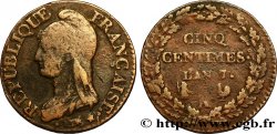Cinq centimes Dupré, grand module 1799 Paris F.115/46 TB20 