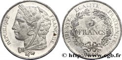 Concours de 5 francs, essai en étain attribué à Gayrard, premier concours 1848 Paris VG.3075 var SUP55 