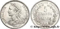 Concours de 5 francs, essai en étain par Montagny 1848 Paris VG.3085 var.