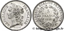 Concours de 5 francs, essai en étain par Tournier 1848 Paris VG.3093 var. MS60 