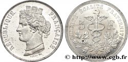 Concours de 5 francs, essai en étain par Vivier 1848 Paris VG.3095 var. SPL64 