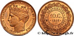 Concours de 10 centimes, essai en cuivre par Barre, second avers 1848 Paris VG.3132 