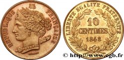 Concours de 10 centimes, essai en cuivre par Domard, second avers, premier revers 1848 Paris VG.3138 