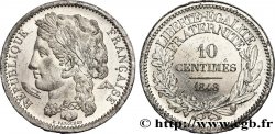 Concours de 10 centimes, essai en étain par Farochon, deuxième revers 1848 Paris VG.3139 var. SUP62 
