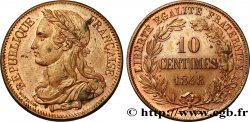Concours de 10 centimes, essai en cuivre par Montagny, premier revers 1848 Paris VG.3147 