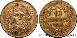 Concours de 10 centimes, essai en cuivre par Moullé, premier revers 1848 Paris VG.3148 