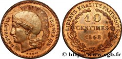 Concours de 10 centimes, essai en cuivre par Rogat, deuxième concours, quatrième revers 1848 Paris VG.3170 var.
