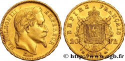 20 francs or Napoléon III, tête laurée 1866 Strasbourg F.532/14