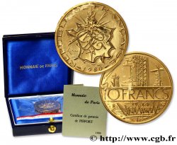 Piéfort Cu-Ni-Al de 10 francs Mathieu 1980 Pessac GEM.186 P1 FDC 