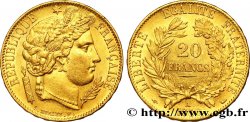 20 francs or Cérès, oreille basse 1850 Paris F.529/3