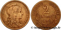 2 centimes Daniel-Dupuis, flan mat 1898  F.110/2 TTB50 