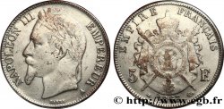 Faux de 5 francs Napoléon III, tête laurée 1867 Paris F.331/10 var.
