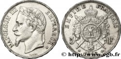 5 francs Napoléon III, tête laurée 1868 Strasbourg F.331/13
