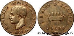Soldo Napoléon Empereur et Roi d’Italie, 1er type 1809 Milan M.298 