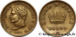 Soldo Napoléon Empereur et Roi d’Italie, 2eme type 1811 Milan M.301  TTB52 