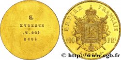 Essai de frappe de revers de 100 francs or Napoléon III tête nue 1855 Paris VG.3406 