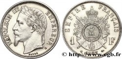 Essai de 1 franc Napoléon III, tête laurée 1867 Paris VG.manque  SPL63 