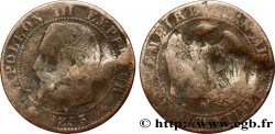 Cinq centimes Napoléon III, tête nue 1855 Strasbourg F.116/21