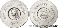 Essai de 25 centimes Rude en aluminium 1909 Paris VG.4635  SUP60 