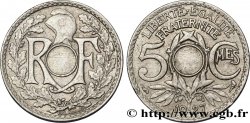 5 centimes Lindauer, petit module, non perforé 1927 Paris F.122/12 var. AU52 