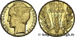 Concours de 100 francs or, essai de Bazor en bronze-aluminium 1929 Paris GEM.288 7 SPL63 