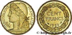 Concours de 100 francs or, essai de Lavrillier en bronze-aluminium 1929 Paris GEM.5221 var. fST63 