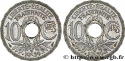 Essai de 10 centimes Lindauer en zinc, double revers 1939 Paris VG.manque 