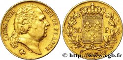 20 francs or Louis XVIII, tête nue 1817 Lille F.519/9