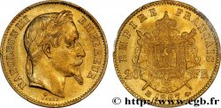 20 francs or Napoléon III, tête laurée 1867 Strasbourg F.532/17