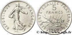 Prototype de 5 francs Semeuse 1969 Paris G.manque  FDC65 