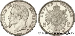 5 francs Napoléon III, tête laurée 1869 Strasbourg F.331/15