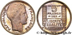 Concours de 5 francs, essai de Turin en argent 1929 Paris VG.5243 b var.