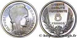 Concours de 5 francs, essai de Bazor en cupro-nickel non magnétique, poids standard 1933 Paris F.335/1 var.