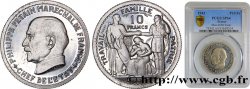 Essai de 10 francs Pétain en cupro-nickel de Bazor/Vézien 1943 Paris GEM.179 2