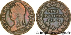 Cinq centimes Dupré, grand module 1797 Paris F.115/1 TB30 