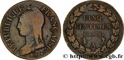 Cinq centimes Dupré, grand module 1797 Paris F.115/1 TB35 