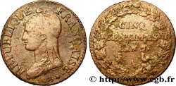 Cinq centimes Dupré, grand module 1799 Paris F.115/44