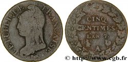 Cinq centimes Dupré, grand module 1799 Paris/Rouen F.115/55 B12 