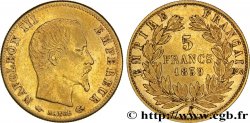 5 francs or Napoléon III, tête nue, grand module 1859 Paris F.501/7 TB35 