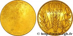 Concours de 100 francs or, essai uniface de revers de Bazor en bronze-aluminium plaqué or 1929 Paris VG.5216 var.