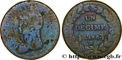 Un décime Dupré, grand module 1800 Lille F.129/74